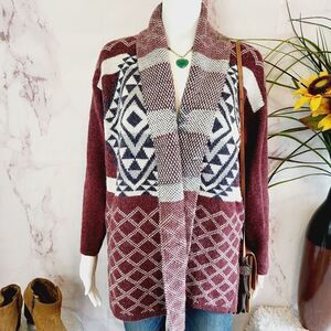 Telluride Clothing Company Southwestern pattern cardigan